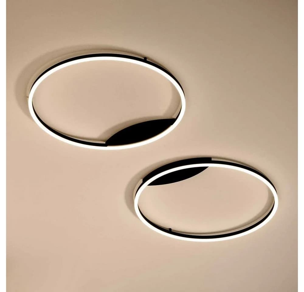 s.luce LED Deckenleuchte Ring Schwarz Dimmbar Modern - Bild 4