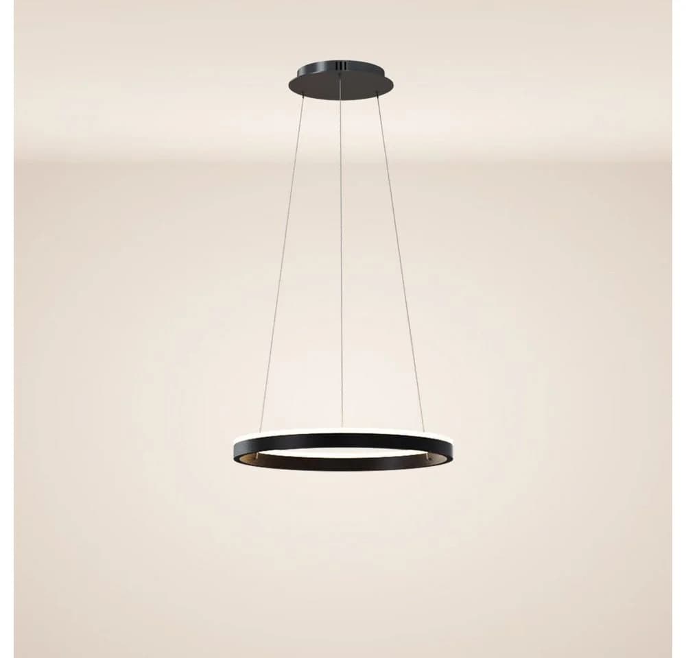 s.luce LED Ring Pendelleuchte Schwarz Dimmbar Aluminium - Bild 2