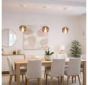 s.luce Pendelleuchte Orb Glas Hängeleuchte Weiß E27 Bild 1