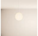 s.luce Pendelleuchte Orb Glas Hängeleuchte Weiß E27 Bild 2