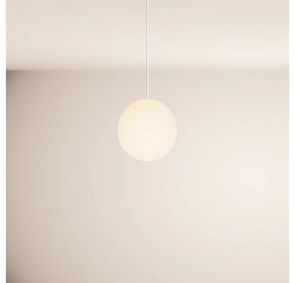 s.luce Pendelleuchte Orb Glas Hängeleuchte Weiß E27 - Bild 2