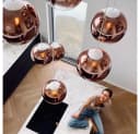 s.luce Pendelleuchte Orb Glas Hängeleuchte Weiß E27 Bild 3