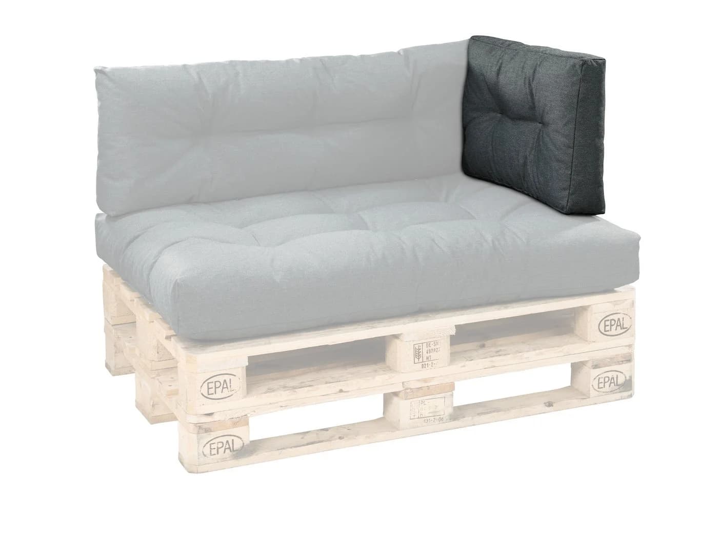 XDREAM Palettenkissen Set Grau Indoor Outdoor Europalette - Bild 2