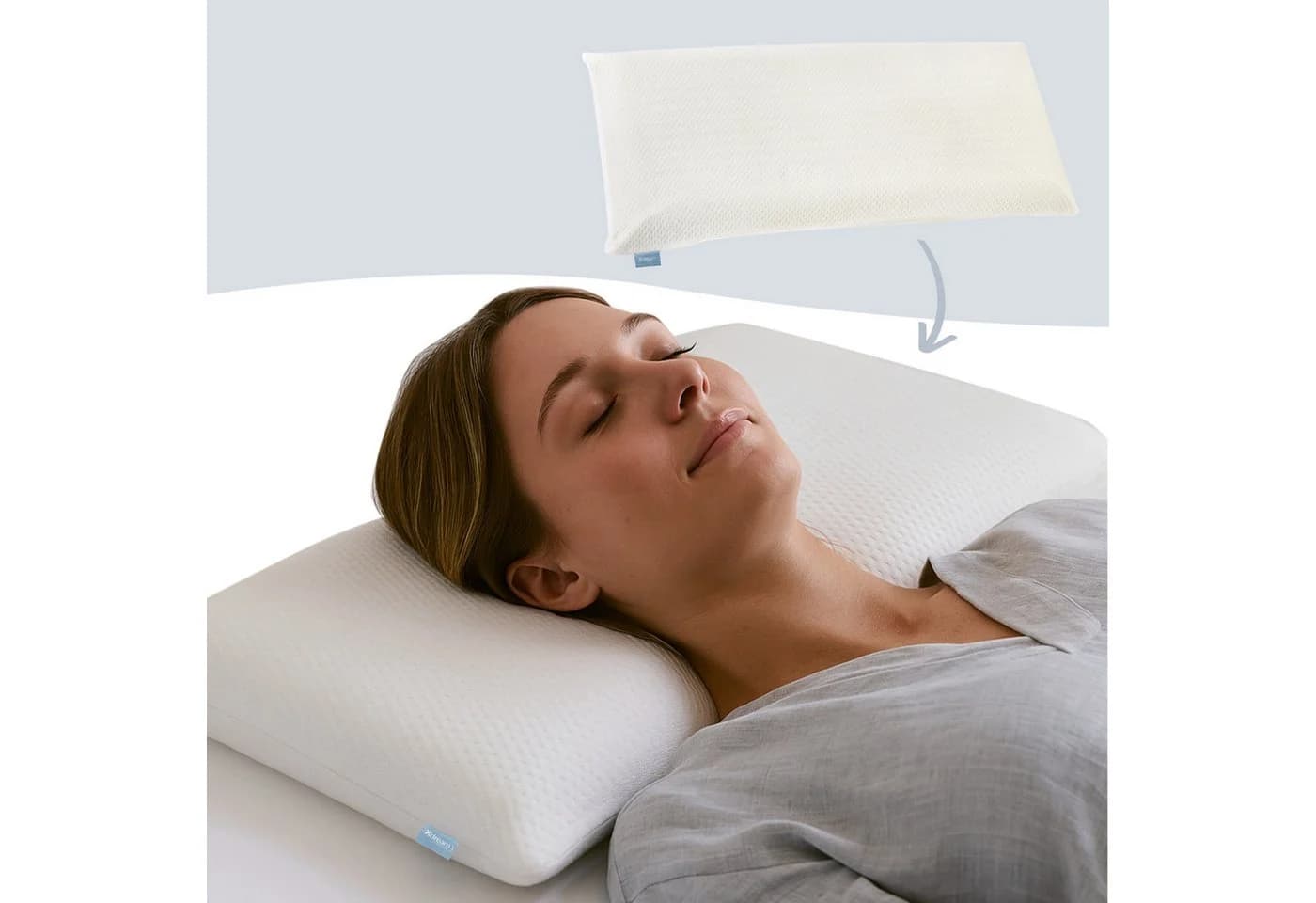 XDREAM Nackenstützkissen Memory Foam Weiß Ergonomisch - Bild 2