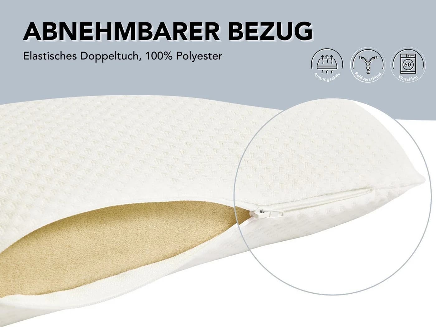 XDREAM Nackenstützkissen Memory Foam Weiß Ergonomisch - Bild 4
