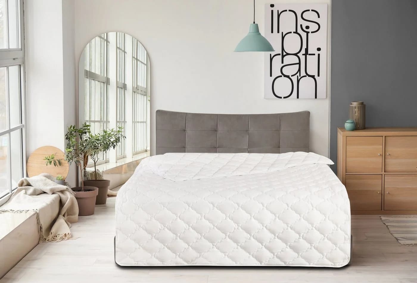 XDREAM Sommerbettdecke Bambus Weiß Leichtes Steppbett Baumwolle