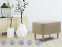 XDREAM Polsterhocker Beige Moderner Fußhocker mit Komfortschaum Bild 1