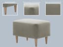 XDREAM Polsterhocker Grau Moderner Fußhocker mit Komfortschaum Bild 3