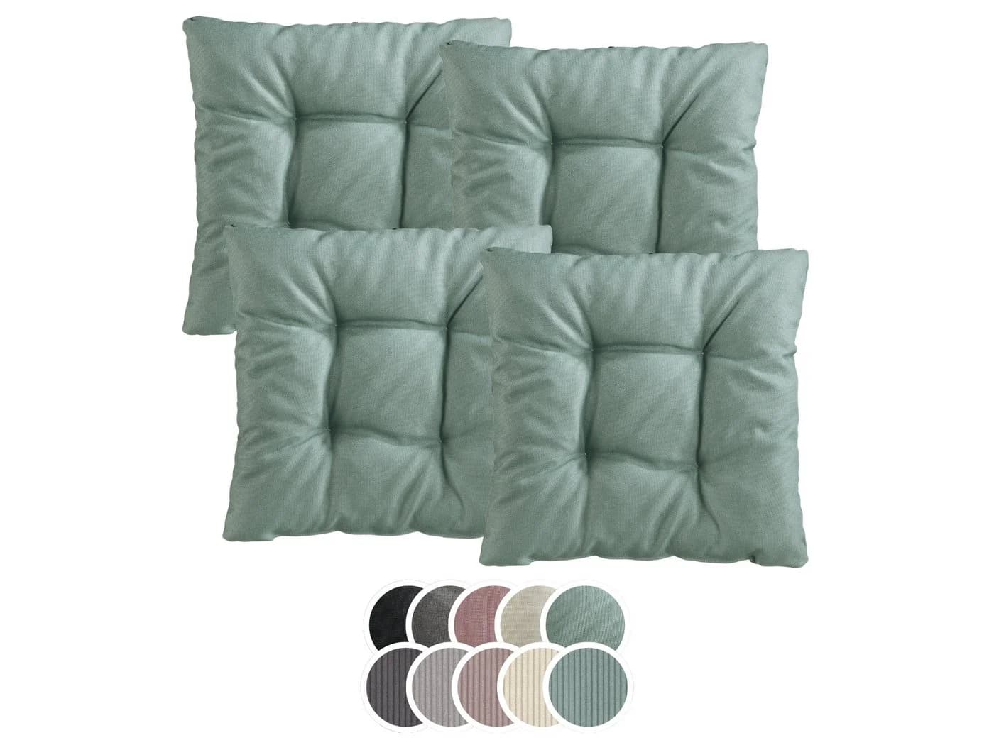 XDREAM Stuhlkissen Set 38x38 cm Türkis Robust Indoor Outdoor - Bild 2