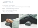 XDREAM Halbrolle ergonomisches Nackenkissen Visco-Memoryschaum Bild 1