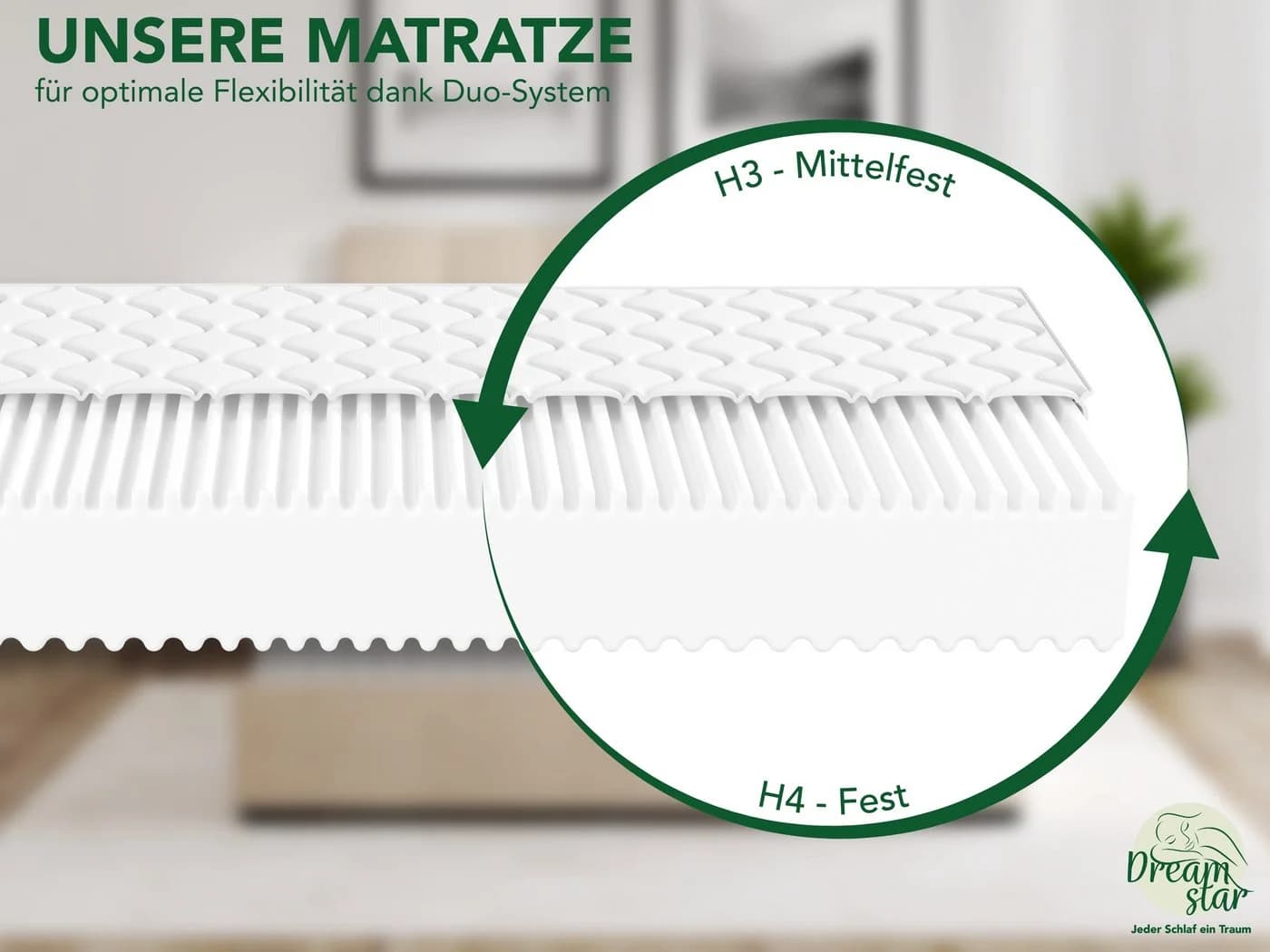 Dreamstar Kaltschaummatratze Ergo Flex 7-Zonen Wendematratze H3/H4 - Bild 5