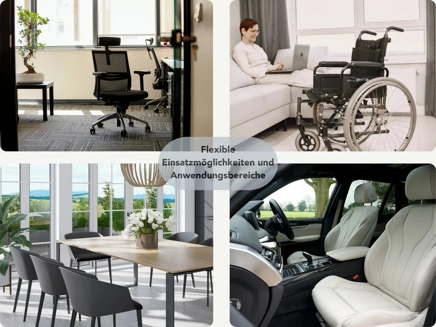 XDREAM Sitzkissen Sitzerhöhung Grau Mikroplüsch Anti-Rutsch - Bild 5