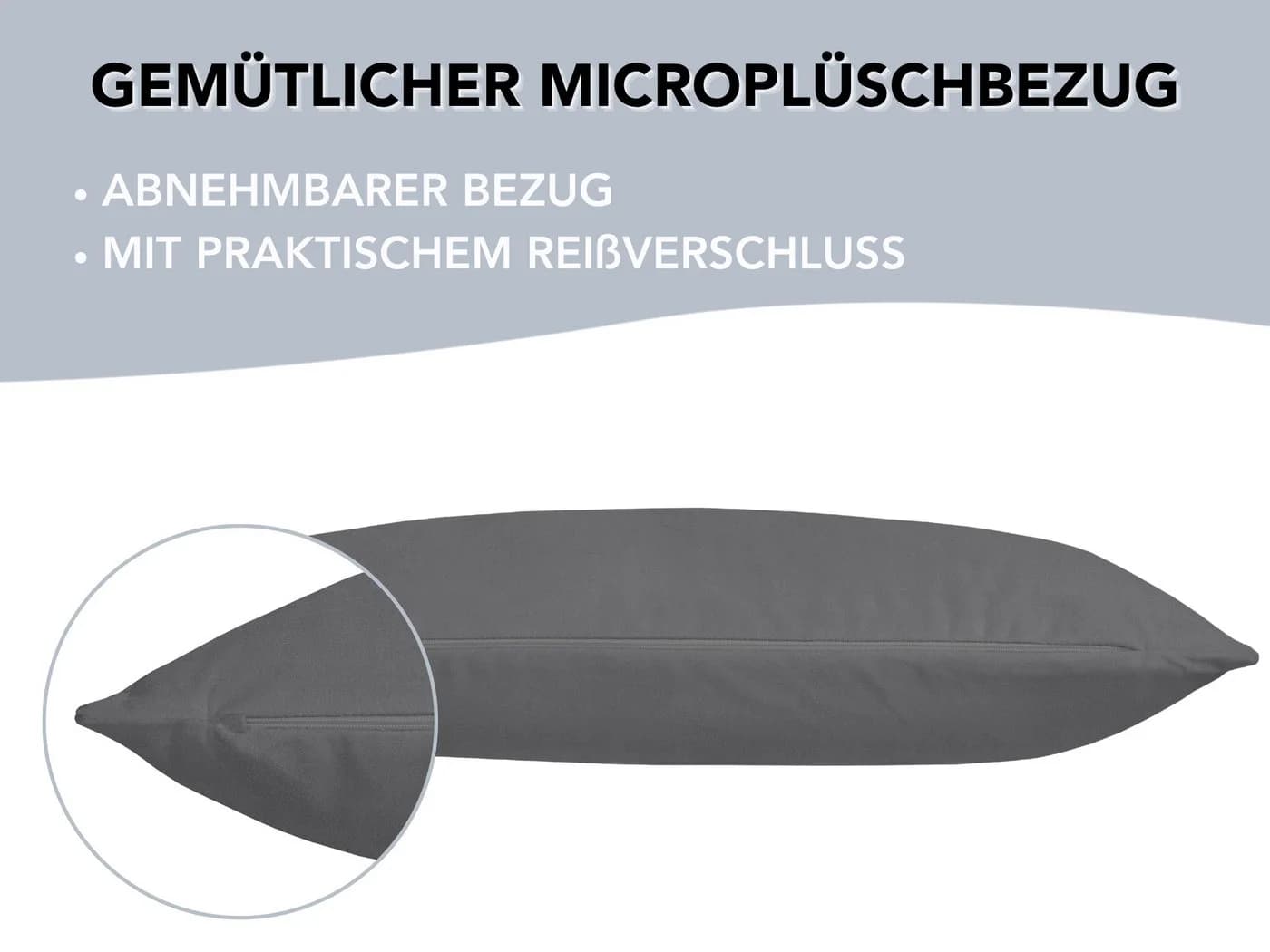 XDREAM Nackenstützkissen Visco Comfort Grau Ergonomisch - Bild 5