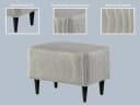 XDREAM Polsterhocker Modern Grau Komfortschaum Bild 3