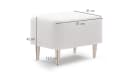 XDREAM Polsterhocker Modern Grau Komfortschaum Bild 5