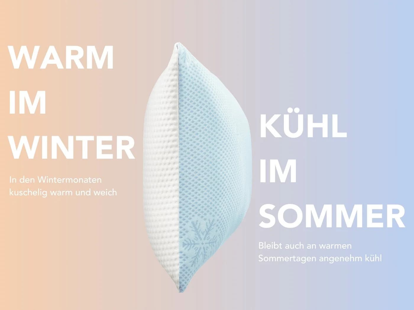 XDREAM Kopfkissen kühlend mit Memory-Füllung und abnehmbarem Bezug