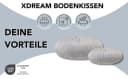 XDREAM Pouf rundes Bodensitzkissen Grau Modernes Korddesign Bild 1