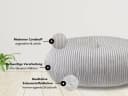XDREAM Pouf rundes Bodensitzkissen Grau Modernes Korddesign Bild 3