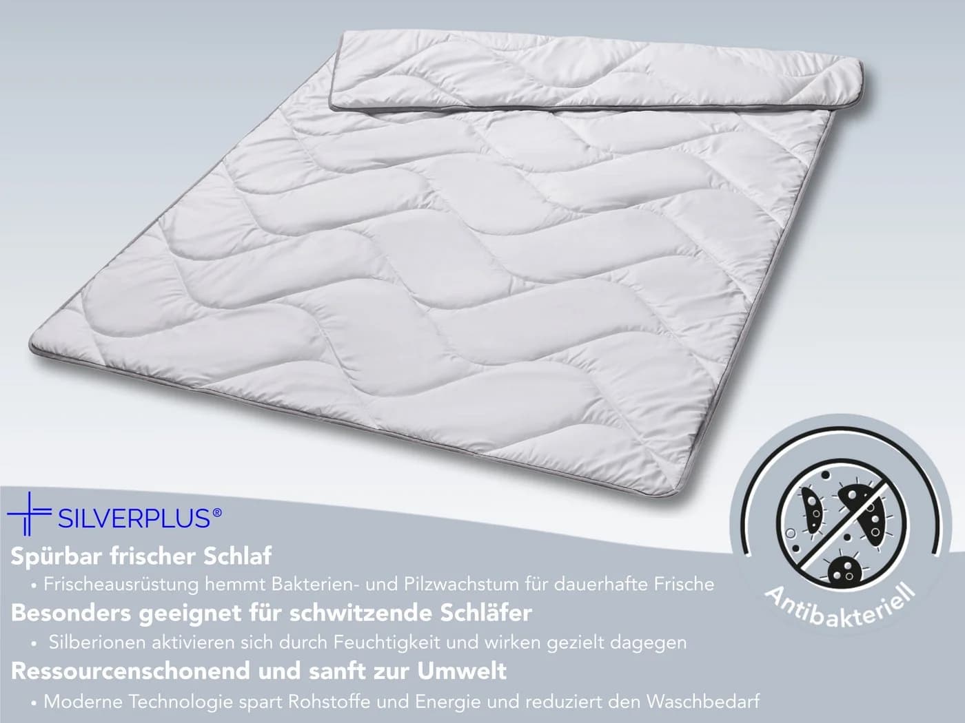 XDREAM Microfaserbettdecke Silver Plus Ganzjahresdecke