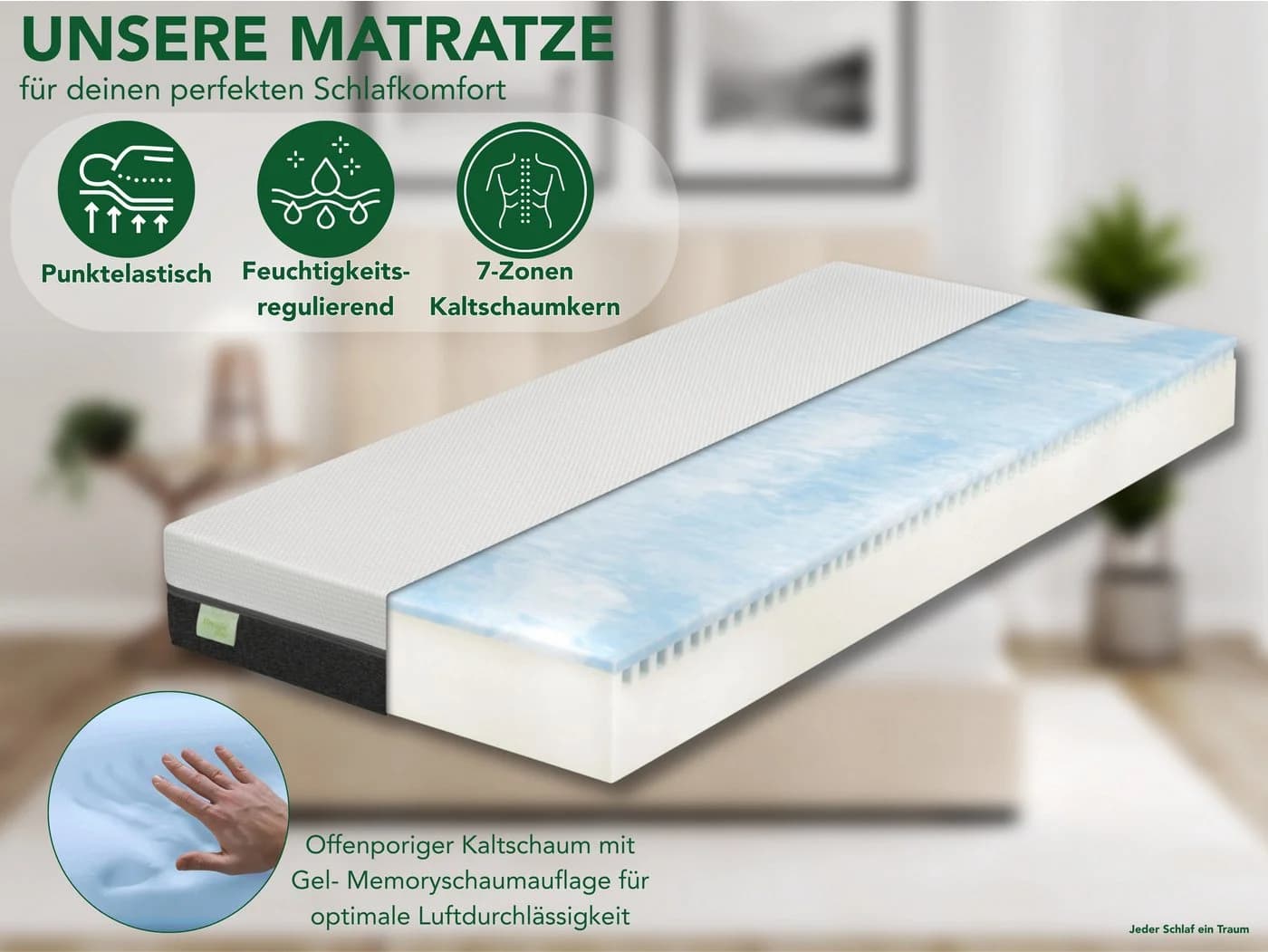 Dreamstar Komfortschaummatratze Sky Flex 7-Zonen Duo-Memoryschaum-Matratze - Bild 3