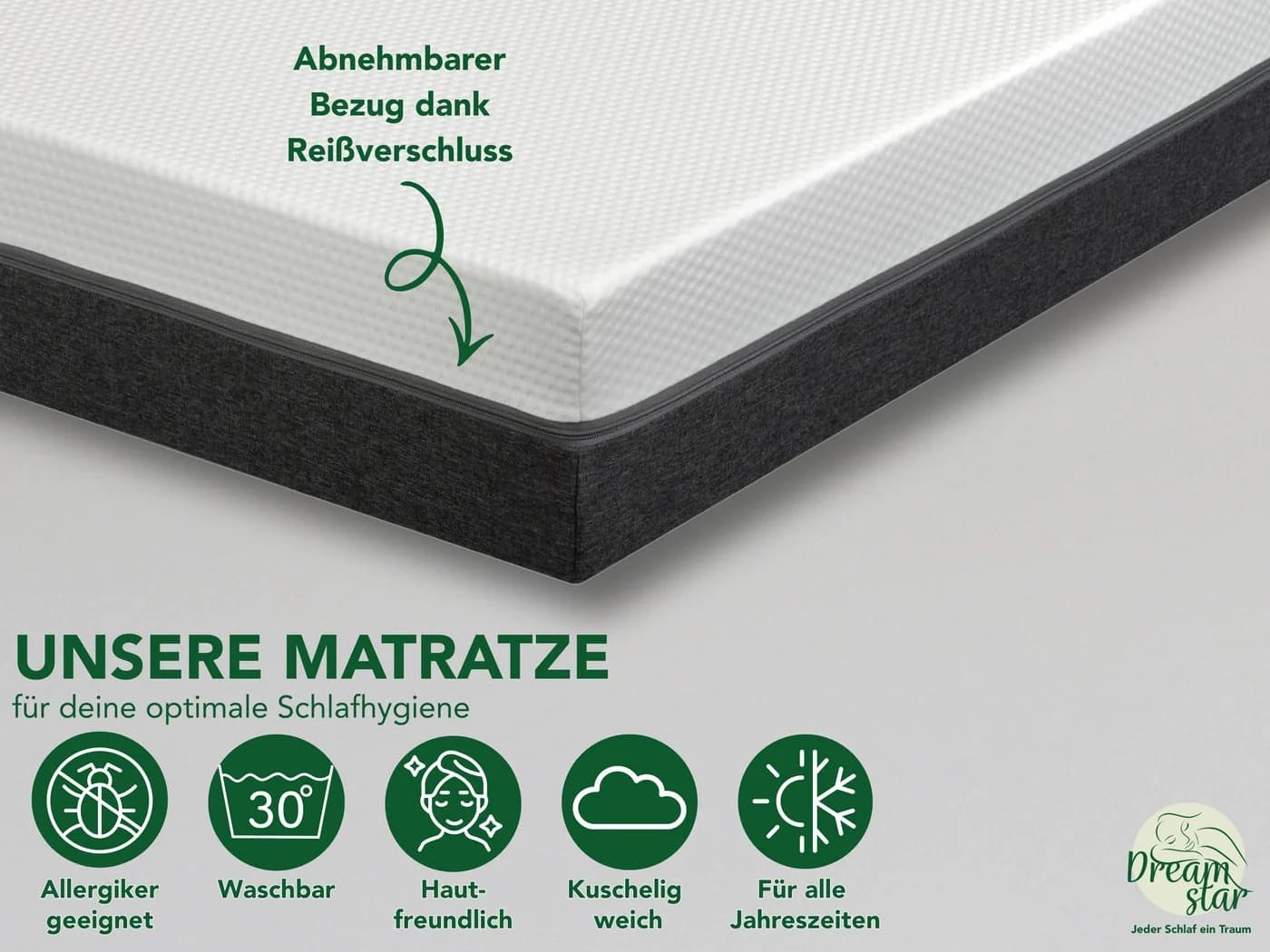 Dreamstar Komfortschaummatratze Sky Flex 7-Zonen Duo-Memoryschaum-Matratze - Bild 5