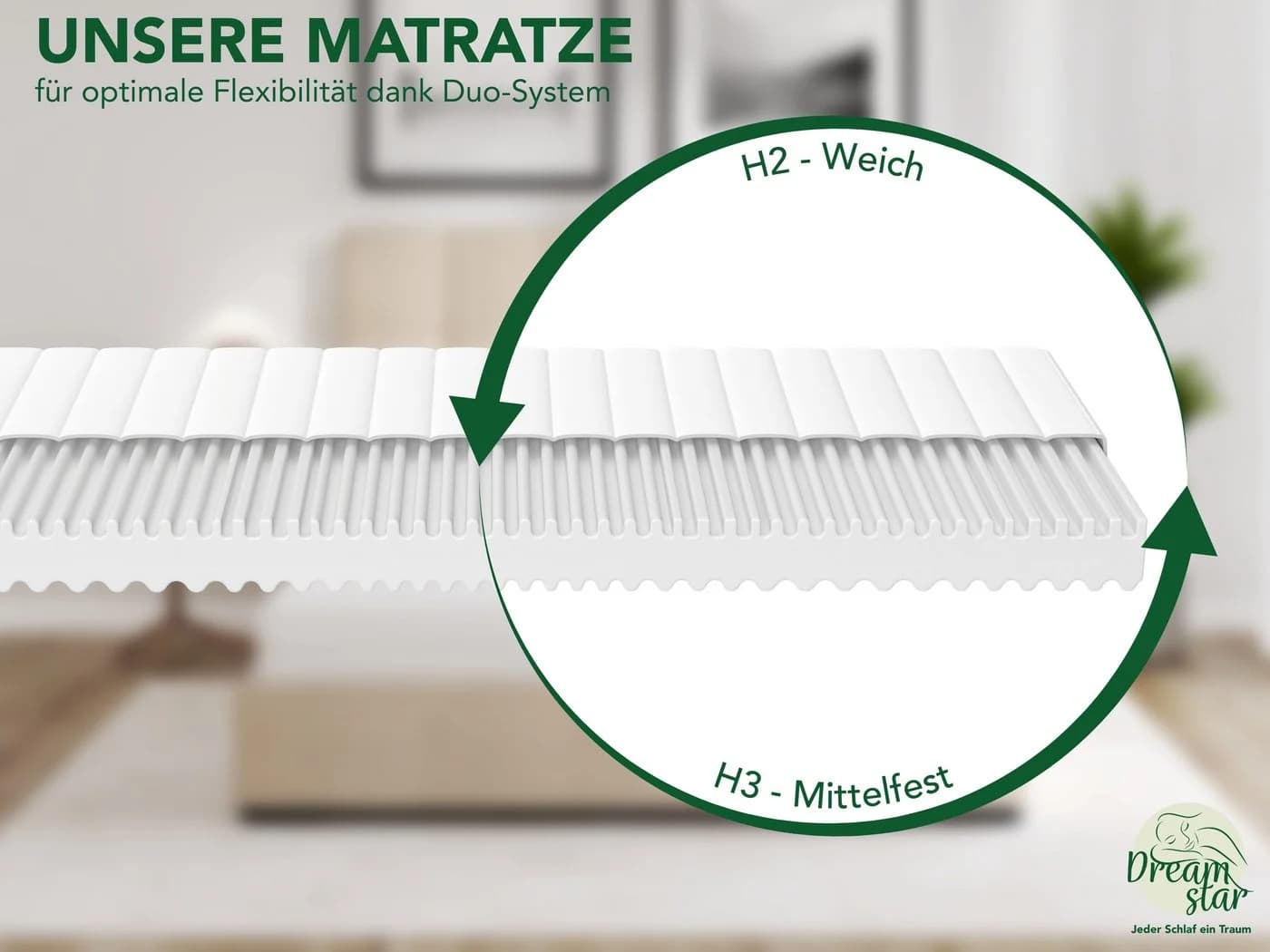 Dreamstar Kaltschaummatratze 7-Zonen Simple Flex H2/H3 - Bild 4