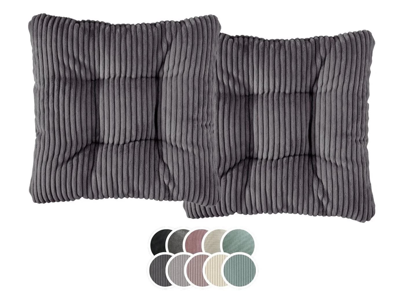 XDREAM Stuhlkissen Set Grau Robust Indoor Outdoor - Bild 2