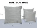 XDREAM Sofakissen-Set 3-tlg. Cord-Optik Modern Klassisch Bild 4