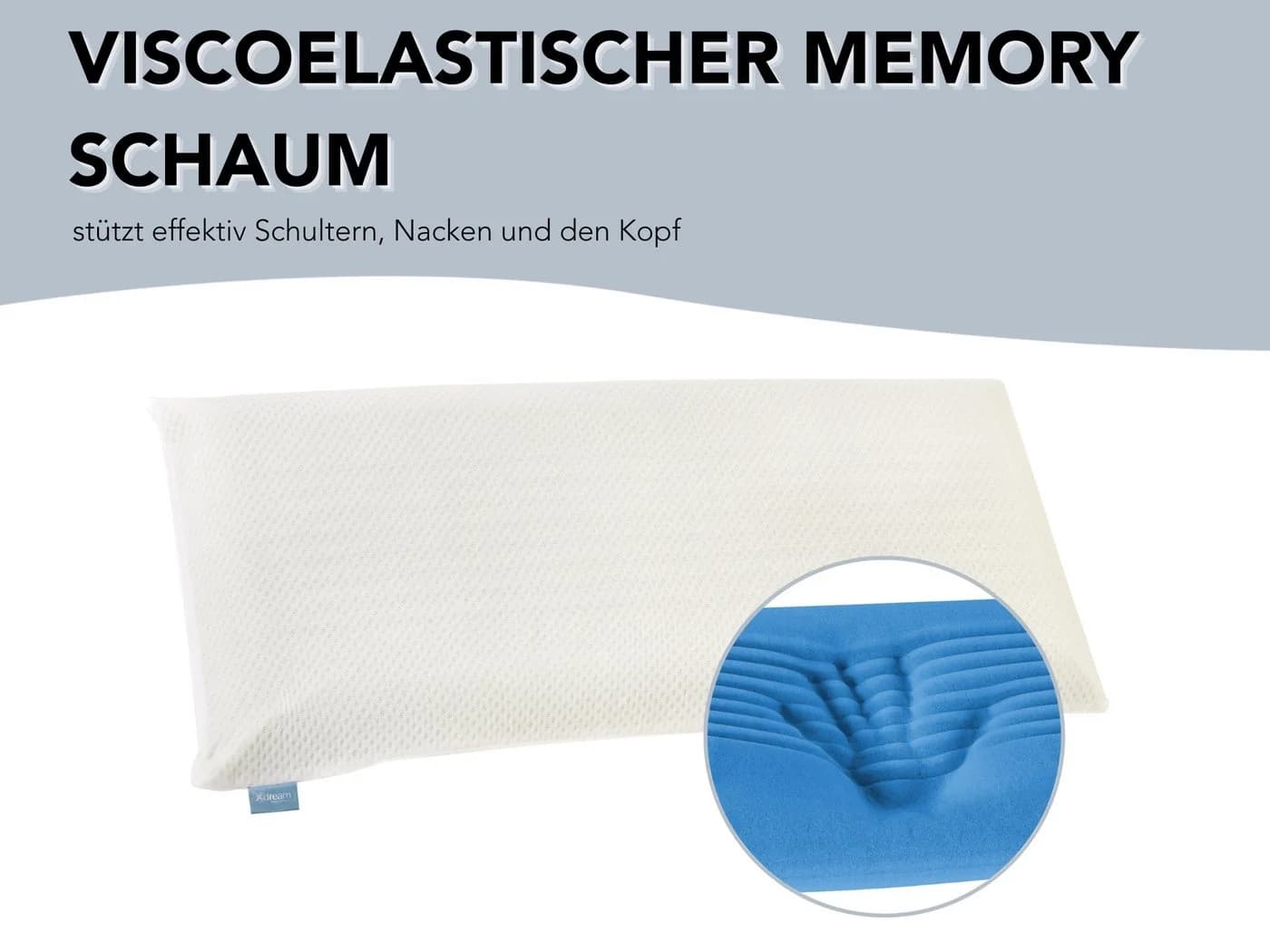 XDREAM Nackenstützkissen Memory Foam Kissen Ergonomisch - Bild 3