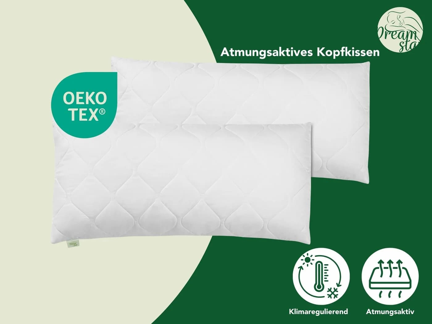 Dreamstar Microfaserkissen Premium Qualität mit Reißverschluss