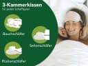 Dreamstar 3-Kammer-Kopfkissen Daunenkissen Weiss Baumwolle Bild 3