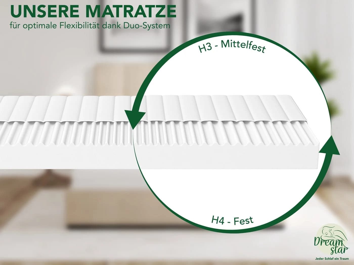 Dreamstar Kaltschaummatratze Easy Flex 7-Zonen Duo-Härtegrad - Bild 4
