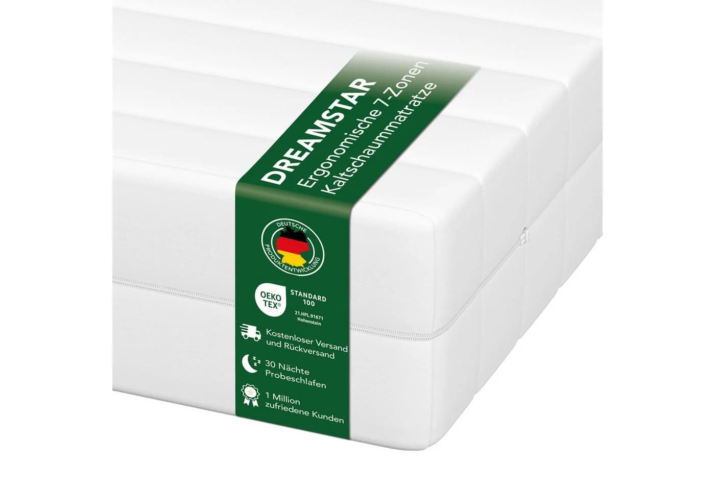 Dreamstar Kaltschaummatratze Easy Flex 7-Zonen Duo-Härtegrad Wendbar - Bild 2