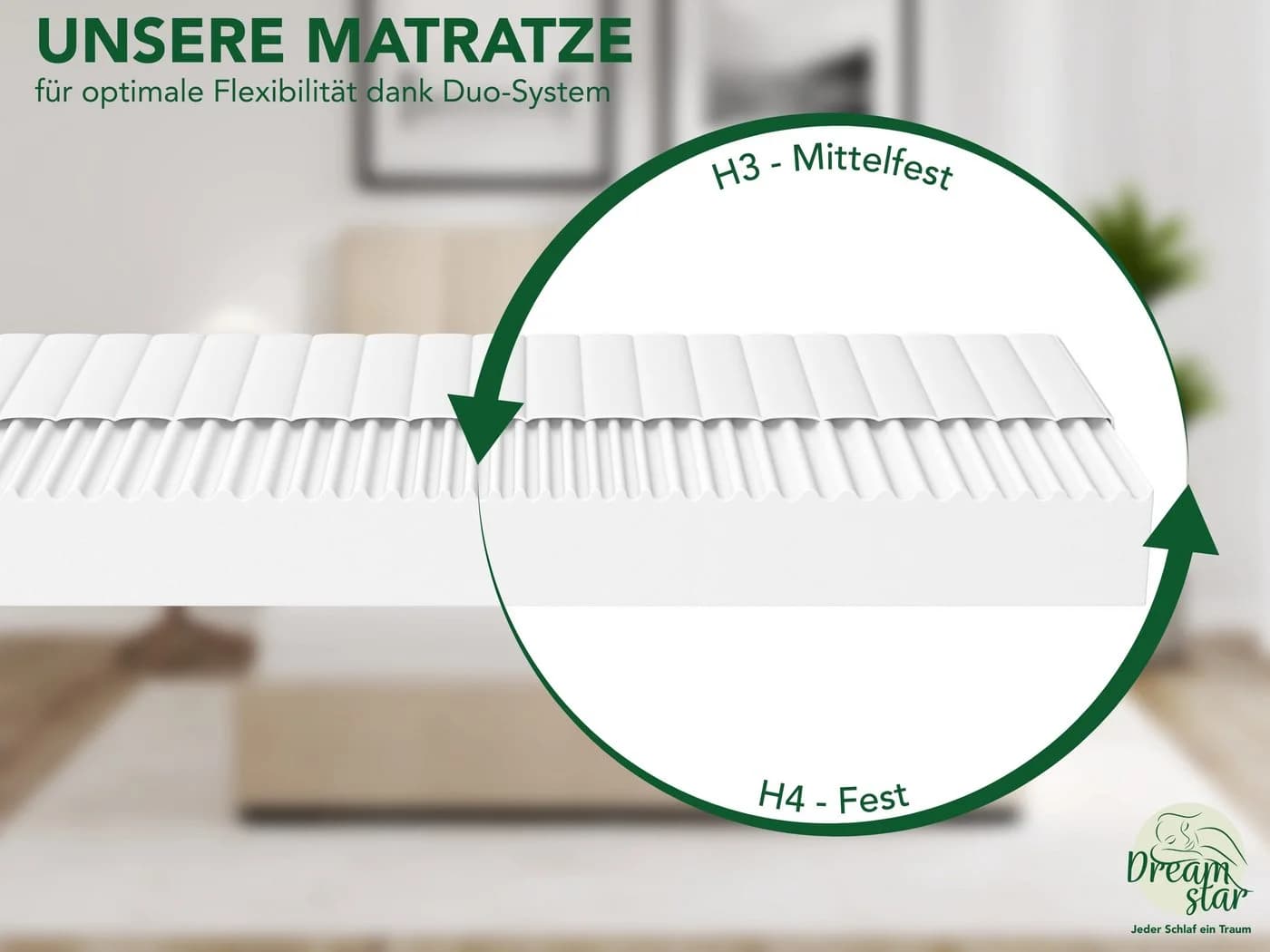 Dreamstar Kaltschaummatratze Easy Flex 7-Zonen Duo-Härtegrad Wendbar - Bild 4
