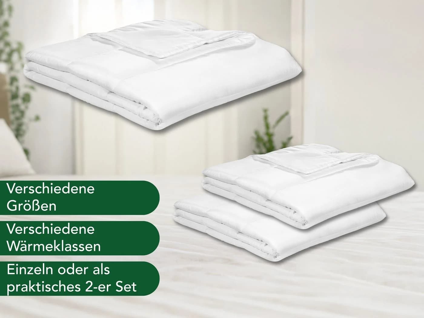 Dreamstar Sommerbettdecke Eco Microfaser Leicht Weiß