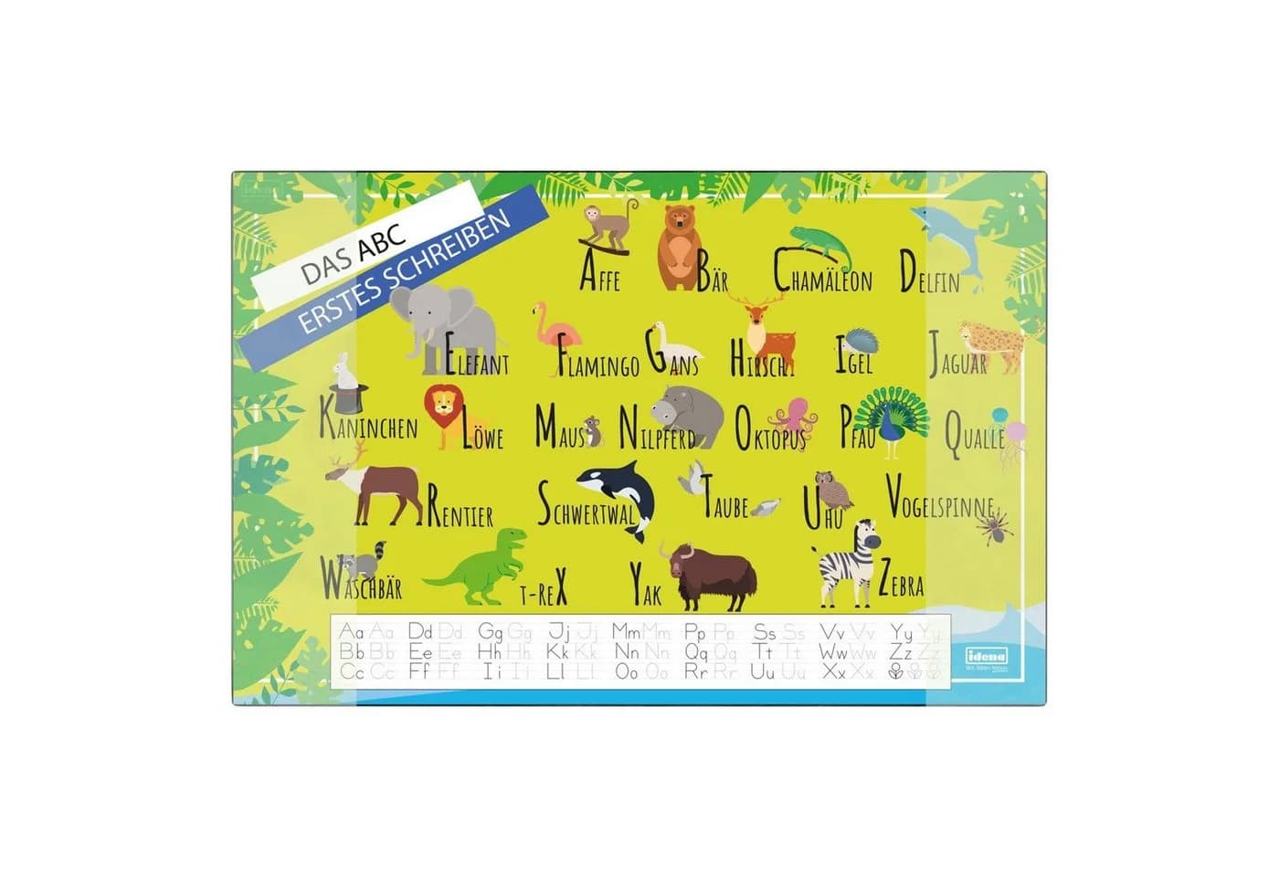 Idena Schreibtischunterlage Alphabet PP 58,5x38,5cm Grün - Bild 2