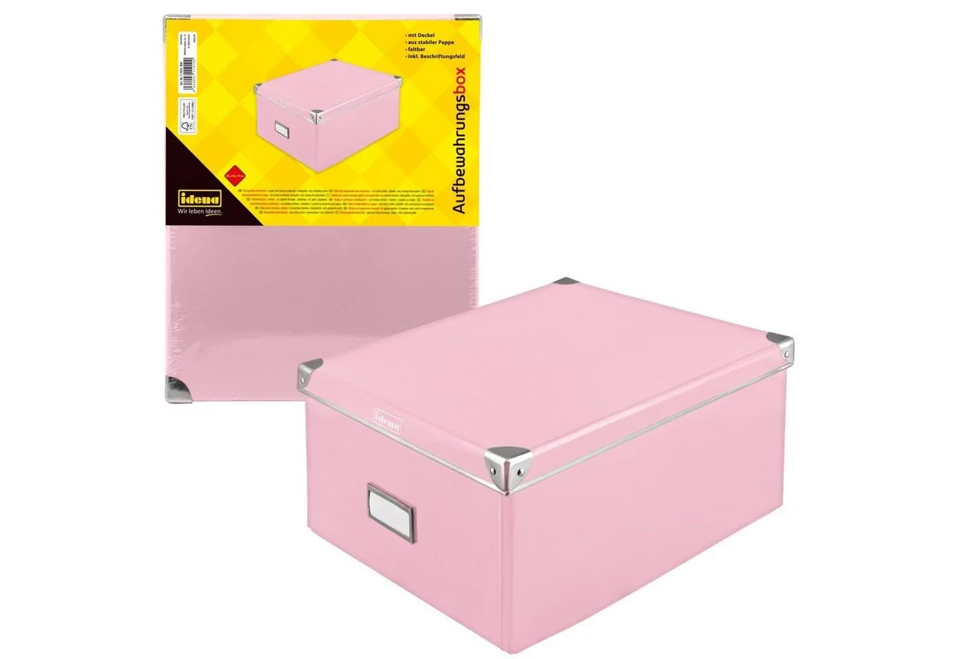 Idena Aufbewahrungsbox mit Deckel Rosa Faltbar - Bild 2