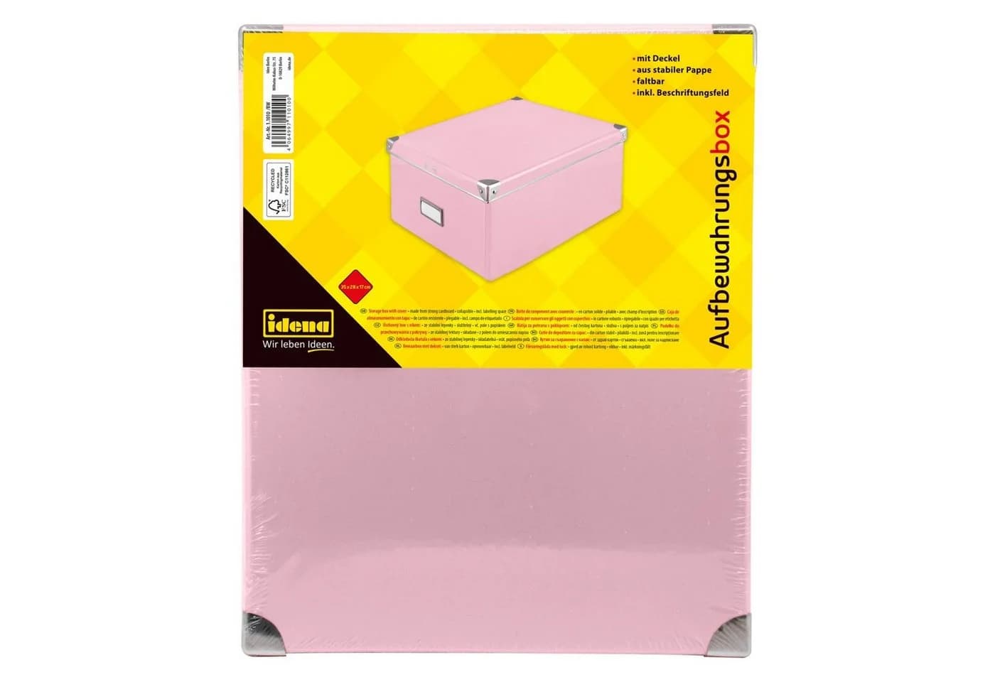 Idena Aufbewahrungsbox mit Deckel Rosa Faltbar - Bild 3