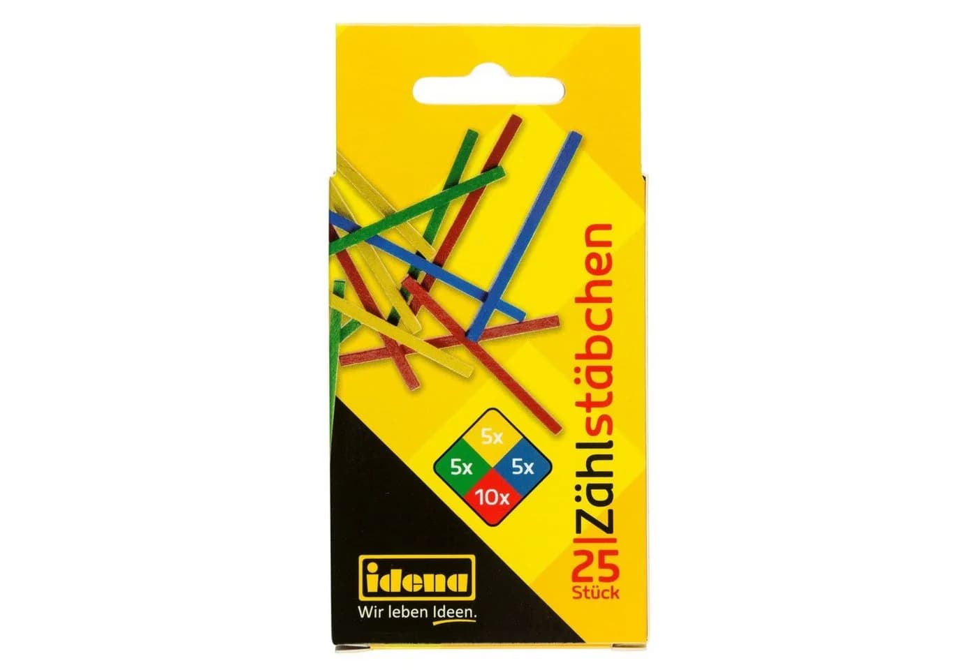 Idena Zählstäbchen Holz 25er Pack Bunt