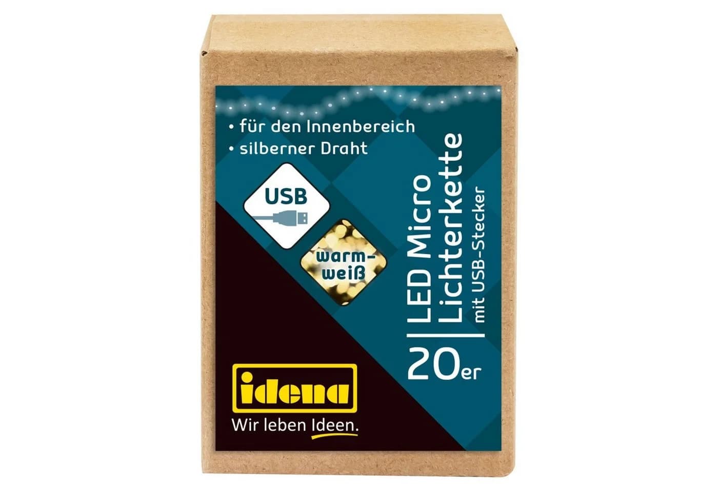 Idena LED-Micro Lichterkette 20 LEDs Warmweiß USB-Betrieb - Bild 3