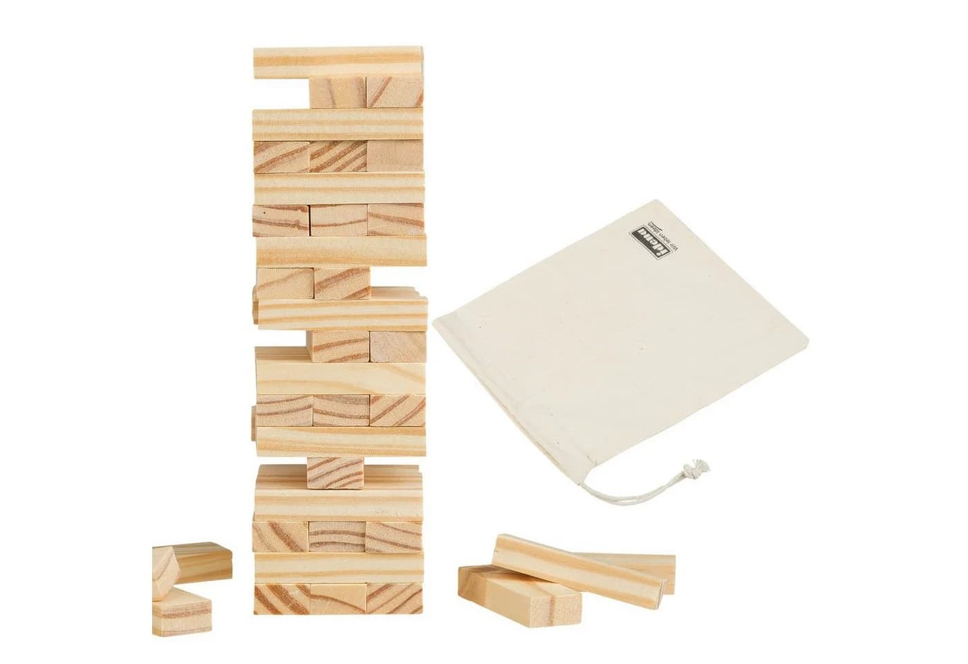 Idena Reisespiel Wackelturm aus Holz Geschicklichkeitsspiel - Bild 4