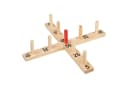 Idena Spiel Ringwurfspiel 50 x 50 cm Holz 9 Stäbe 4 Ringe Bild 1