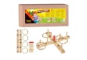 Idena Spiel Ringwurfspiel 50 x 50 cm Holz 9 Stäbe 4 Ringe Bild 2