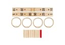 Idena Spiel Ringwurfspiel 50 x 50 cm Holz 9 Stäbe 4 Ringe Bild 5