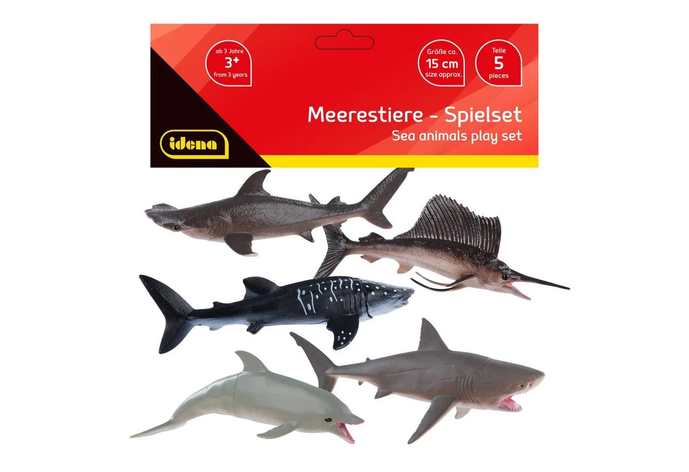 Idena Tierfigur Set Meerestiere 5 Stück 15 cm - Bild 2