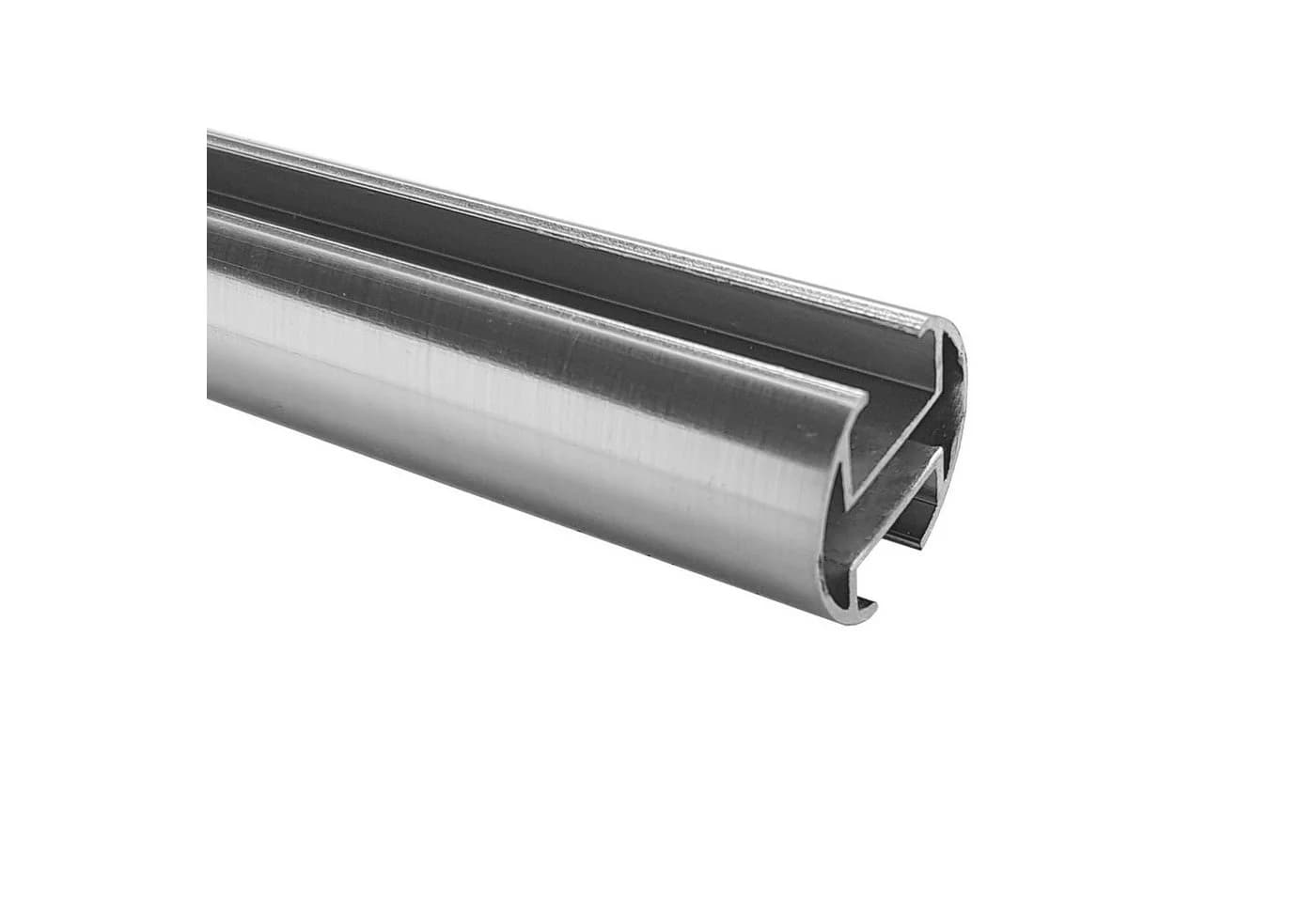 BASIT Gardinenstange Innenlauf Edelstahloptik 20mm mit Deckenträgern 120 cm - Bild 4