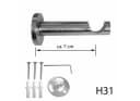 BASIT Gardinenstange Edelstahloptik 20mm mit Wandträgern Bild 1