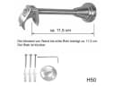 BASIT Gardinenstange Edelstahloptik 20mm mit Wandträgern 120 cm Bild 1