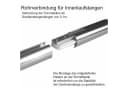 BASIT Gardinenstange Rohr und Innenlauf Edelstahloptik 20mm mit Deckenträgern 120 cm E30, Ø 20 mm, 2-läufig, verschraubt, Metall, D61RI 120 cm E30 Kappe Bild 5