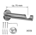 BASIT Gardinenstange Edelstahloptik 19mm mit Wandträgern Bild 1